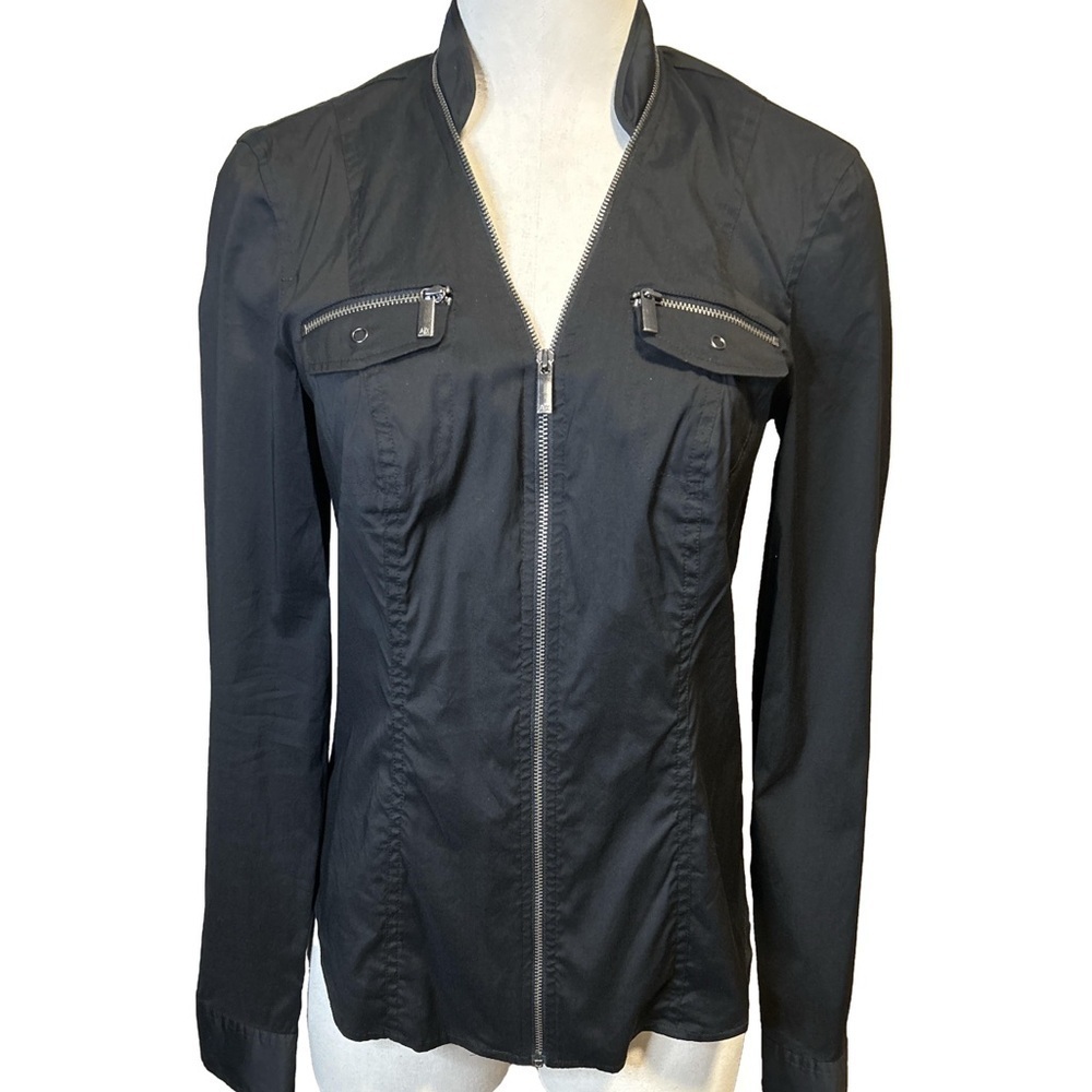 Armani Exchange Zip Up Fitted Shirt/Medium